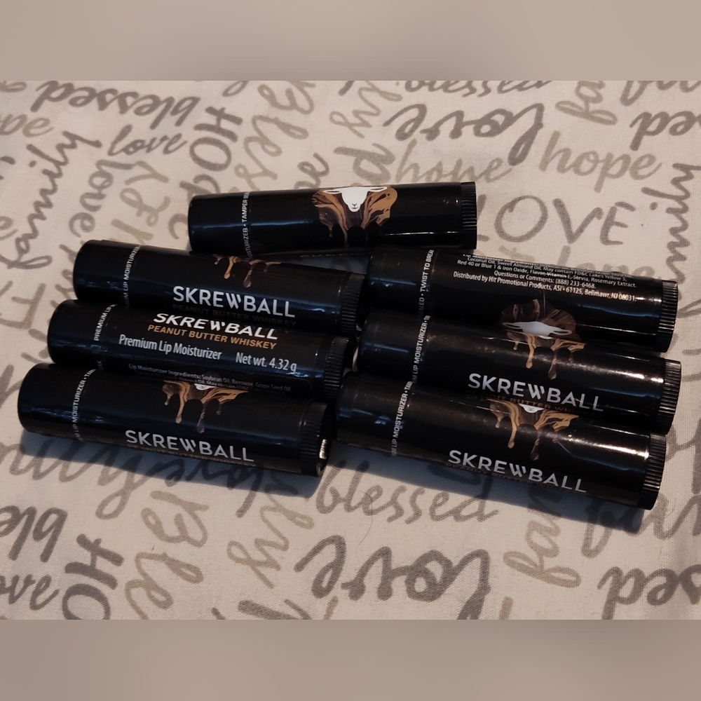 NEW! Bundle Of Screwball Lip Balm (Peanut Butter Whiskey) (7)